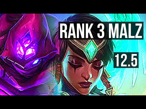 MALZAHAR vs KARMA (MID) | Rank 3 Malz, 4/2/12, 300+ games | EUW Grandmaster | 12.5