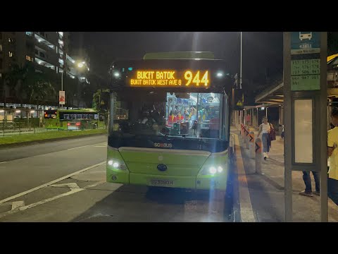 Tower Transit SG Yutong ZK6128BEVG E12 [SG3090H] on Feeder 944 departing Bus Stop 43411