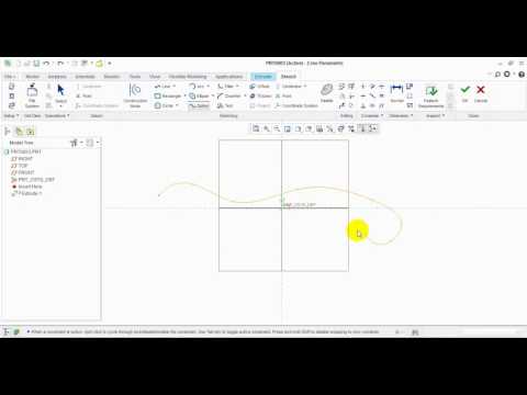 PTC CREO Tutorial : SPLINE