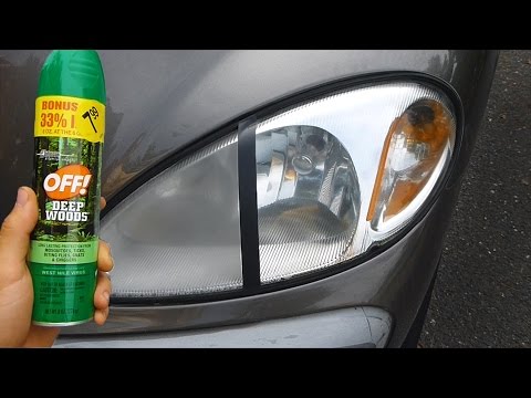 Using Bug Spray to Clean Headlights (WARNING!!!) Video