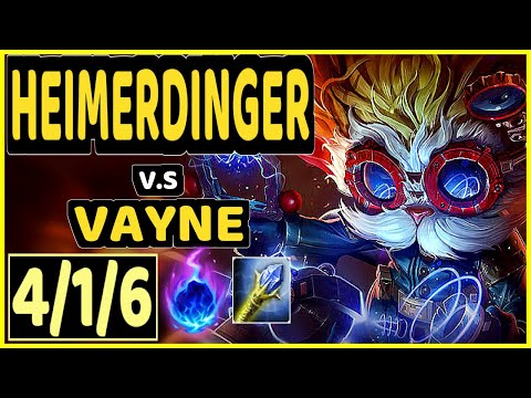MATA (HEIMERDINGER) vs VAYNE - 4/1/6 KDA BOTTOM ADC GAMEPLAY - KR Ranked GRANDMASTER