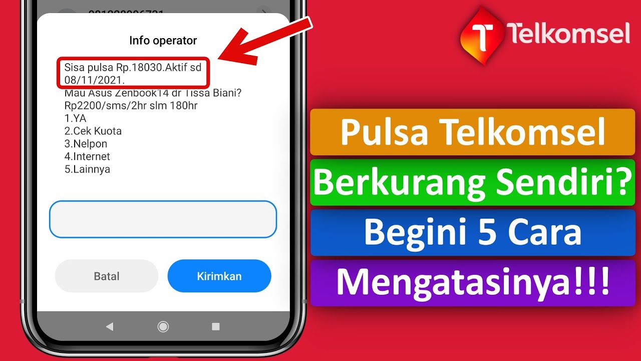 Cara Mengatasi Pulsa Telkomsel Berkurang Sendiri