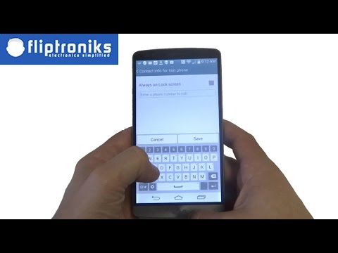 LG G3: How To Show Contact Info On The Lock Screen - Fliptroniks.com