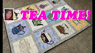 🫖💐 FPP Teapot blocks are a finished QUILT! 💐🫖 Links to FPP Paper Pieced Patterns on ETSY ☀️