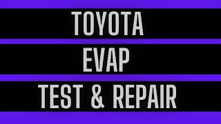 TOYOTA EVAP DIAG & REPAIR P0440 P0442