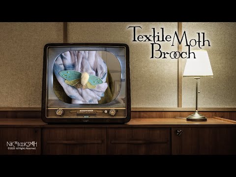 TEXTILE MOTH BROOCH | HOW TO & FREEBIE | Nik the Booksmith