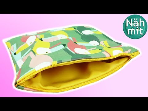 SEWING bag with zipper | lovely little bag for beginners | summer | oilcloth | sew with me!