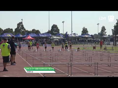 Girls U11 60m Hurdles Heat 3 - 2019 State Track and Field Championships // LAVicTV