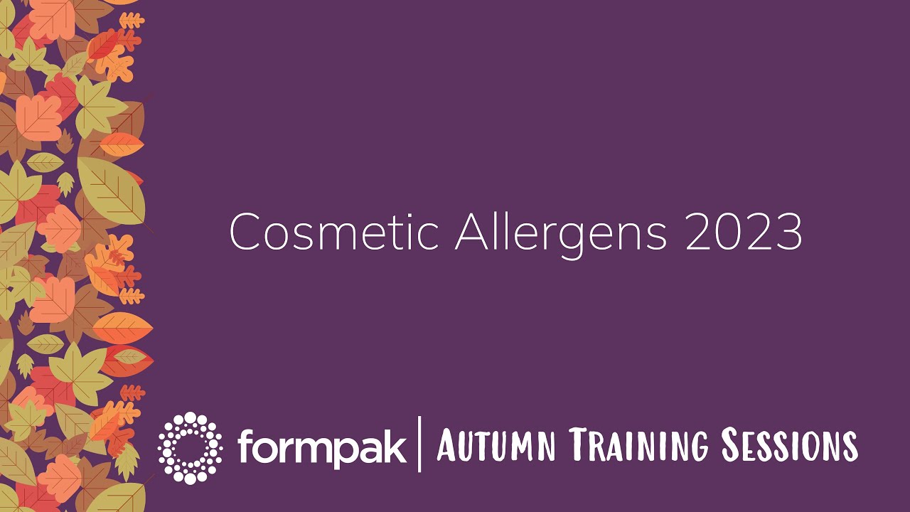 Formpak Training Sessions - Cosmetic Allergens 2023