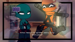 mha react to spider-man!deku and deadpool!bakugou 
