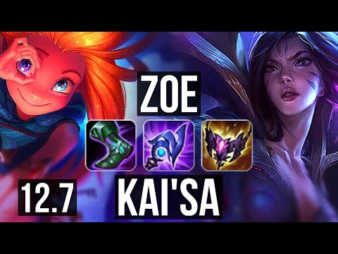 ZOE vs KAI'SA (MID) | 8/0/5, Legendary, 1.0M mastery, 300+ games | EUW Diamond | 12.7