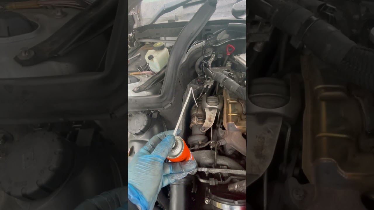 Merced’s Benz e250 dpf cleaning using mr muscle oven cleaner #carrepair #car #mechanic #carfix