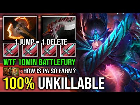 This Happened When PA Get 10Min Battlefury | WTF Unlimited Crit Cleave 1 Jump = 1 Delete Dota 2