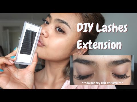 DIY lashes extension at home | Permanent individual extension
