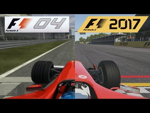 F1 2017 Vs F1 2004 - Ferrari F2004 Hotlap Comparison