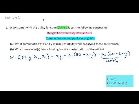 V10.01: Optimization with Multiple Constraints Example 1
