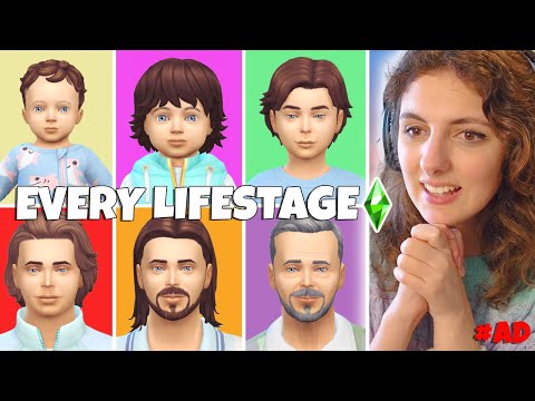 I played every lifestage with ONE SIM in The Sims 4!🎂 (Growing Together, Infants) #ad