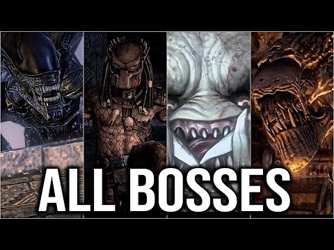 Aliens Vs Predator Game - All Monsters and Boss Fights