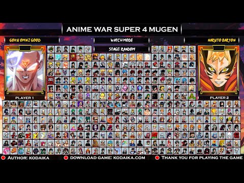 🎮 Super Anime War 4 Mugen 🎮【 Gameplay + Link 】