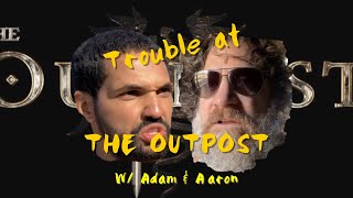 Aaron gets excited on set of The Outpost video