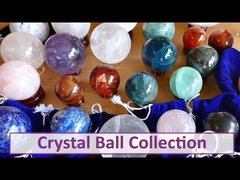 Collection of gemstone balls