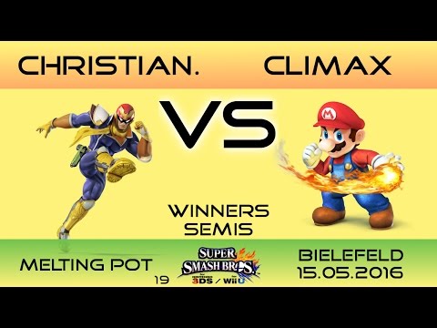 Melting Pot Winners Semis: Christian. (Cpt.Falcon) VS Climax (Mario)