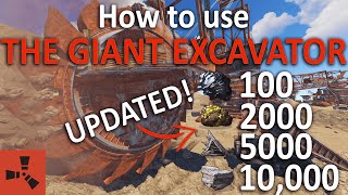 How to use The GIANT EXCAVATOR in Rust (HQM, Sulfur, Metal, Stone) | Rust Guide (UPDATED 2021)