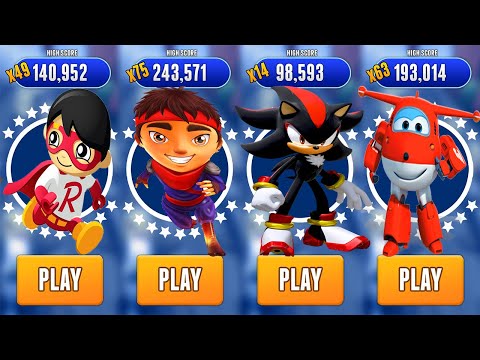 Sonic Forces vs Ninja Kid Run  vs Super Wings : Jett Run vs Tag with Ryan - Gameplay Walkthrough