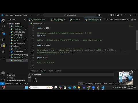 Lesson 7 Python Programming User Input Type Conversion Mathematical Functions