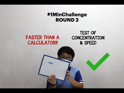 #1MinChallenge EP 4 | FASTER than a CALCULATOR! | SUPERB SPEED & CONCENTRATION! | Gabriel -  Round 2