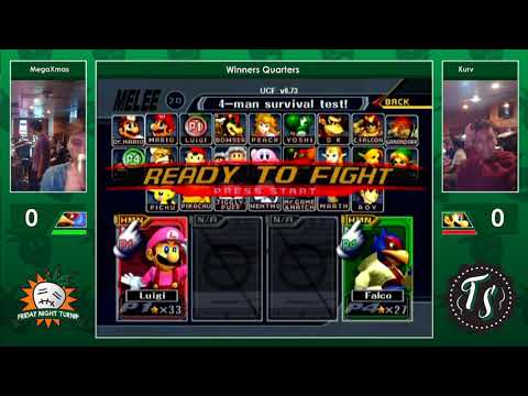 FNT #100 - TS TNC | MegaXmas (falco) Vs Kurv (Luigi) - Smash Melee Winners Semis