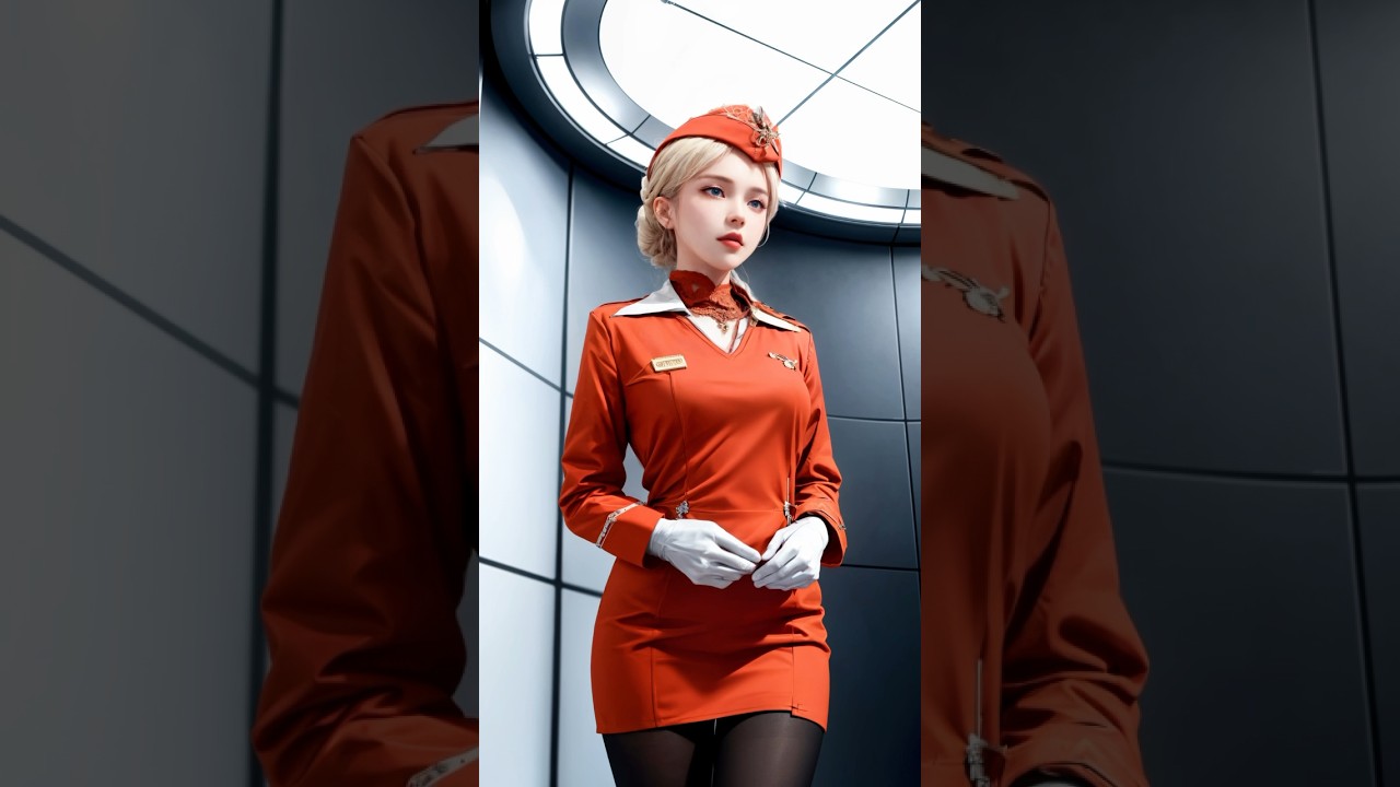 AI Girls Model Lookbook PART 19: Beautiful Flight Attendants in Stunning Uniforms #fashion
