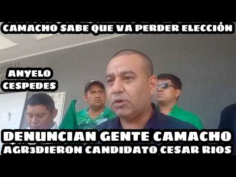 CANDIDATO MUNICIPIO DE LA GUARDIA EN SANTA CRUZ DENUNCIA AGR3SIÓN DE GENTE DE CAMACHO POR CAMAPAÑA.