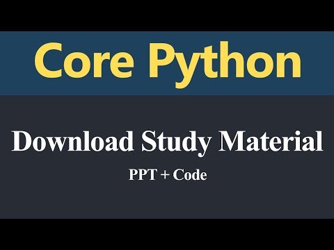 Download Geeky Shows Core Python Study Material