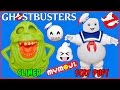 GHOSTBUSTERS SLIMER And STAY PUFT MARSHMALLOW MAN Fun Figures For Collectors And 80 S Movie Buffs