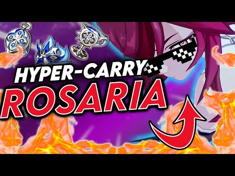 ROSARIA IS AMAZING NOW 2.4 UPDATED Rosaria Build Guide F2P | Genshin Impact Showcase