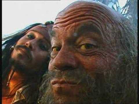 Johnny Depp as Captain Jack Sparrow with Pintel