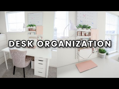Desk Organization // How to Create a Productive Workspace + Stationary Organization