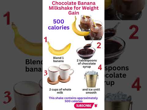 500 Calories Chocolate Banana Milkshake for Weight Gain #shorts #viral #food
