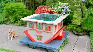Unbelievable! Upside down house aquarium from cement
