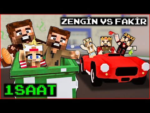 MİNECRAFT ZENGİN VS FAKİR HAYATI - (1 Saat)
