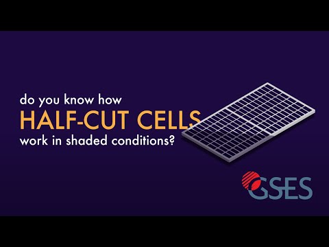 How half-cut solar cells work in shaded conditions.