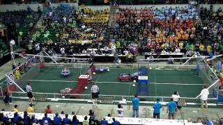 preview picture of video 'First Robotics Michigan State Championship Finals Teams 1918, 469, 2834 v 67, 217, 2612'