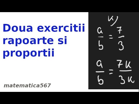 Doua exercitii rapoarte si proportii