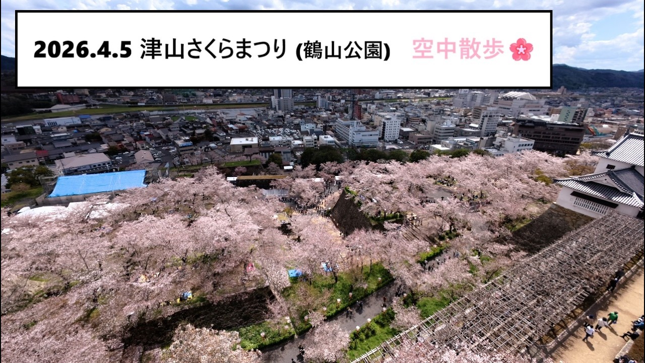 2026.4.5『津山さくらまつり(鶴山公園) 桜空中散歩🌸』