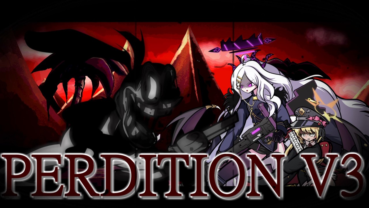 【FNF】Perdition V3 but Oswald and Hina sings it【Blue Archive / ブルアカ】