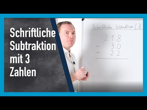 Schriftliche Subtraktion mit 3 Zahlen | www.gut-erklärt.de