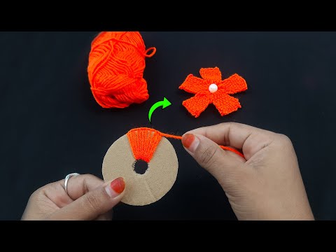 It's so Beautiful 💜🧶 Super Easy Flower Craft Ideas with Wool - DIY Amazing Yarn Flowers