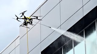 Taking power washing to new heights with cutting-edge drone technology — safer, faster, & affordable