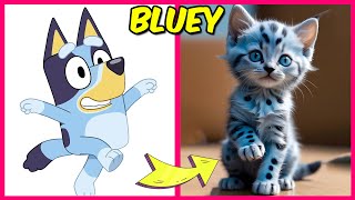 Bluey Characters as kittens & Their Favorite DRINKS + Other Favorites | Bluey, Bingo & All